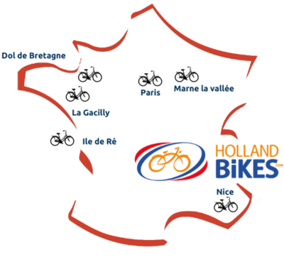 Map France Holland Bikes